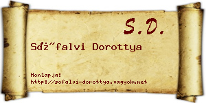 Sófalvi Dorottya névjegykártya