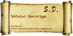 Sófalvi Dorottya névjegykártya