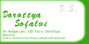 dorottya sofalvi business card